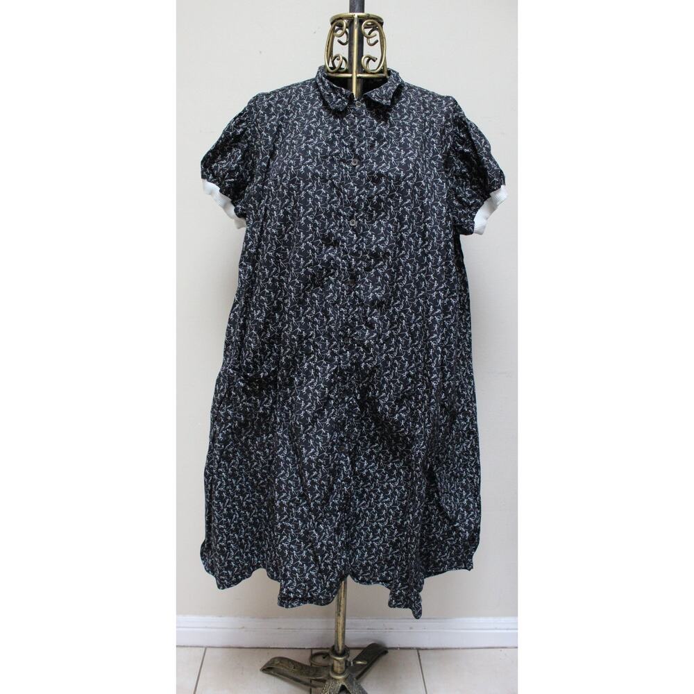 Junior Gaultier Black Spooky Skeleton Oversized Trapeze Dress Size Large